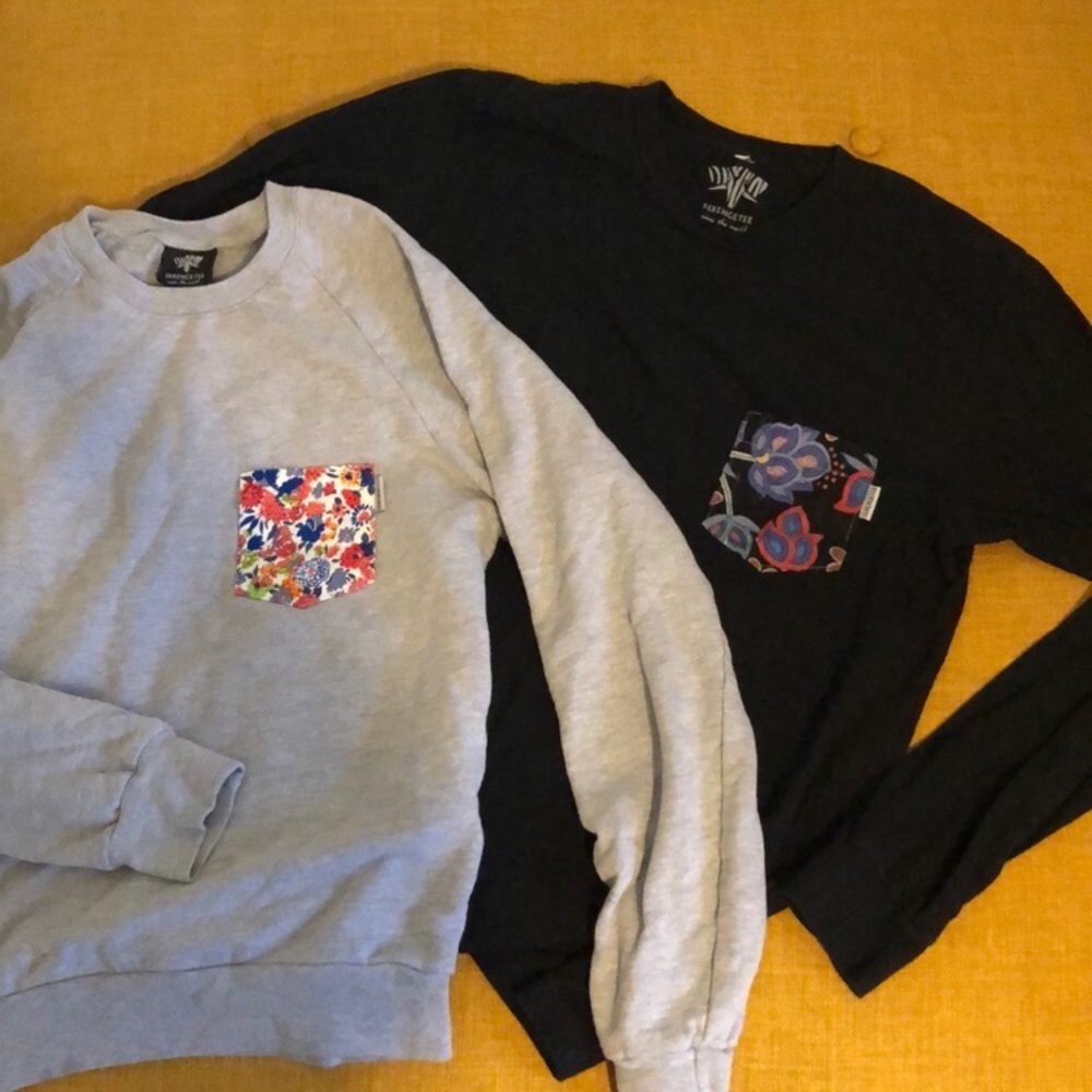 Serengetee / black long sleeve and grey sweatshirt